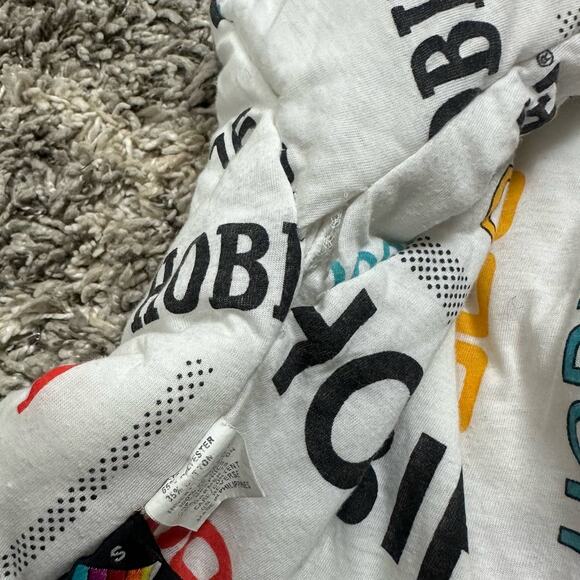 Vintage Hobie Spellout Graphic Allover Print Reversible Sweatshirt S Small - Picture 8 of 12